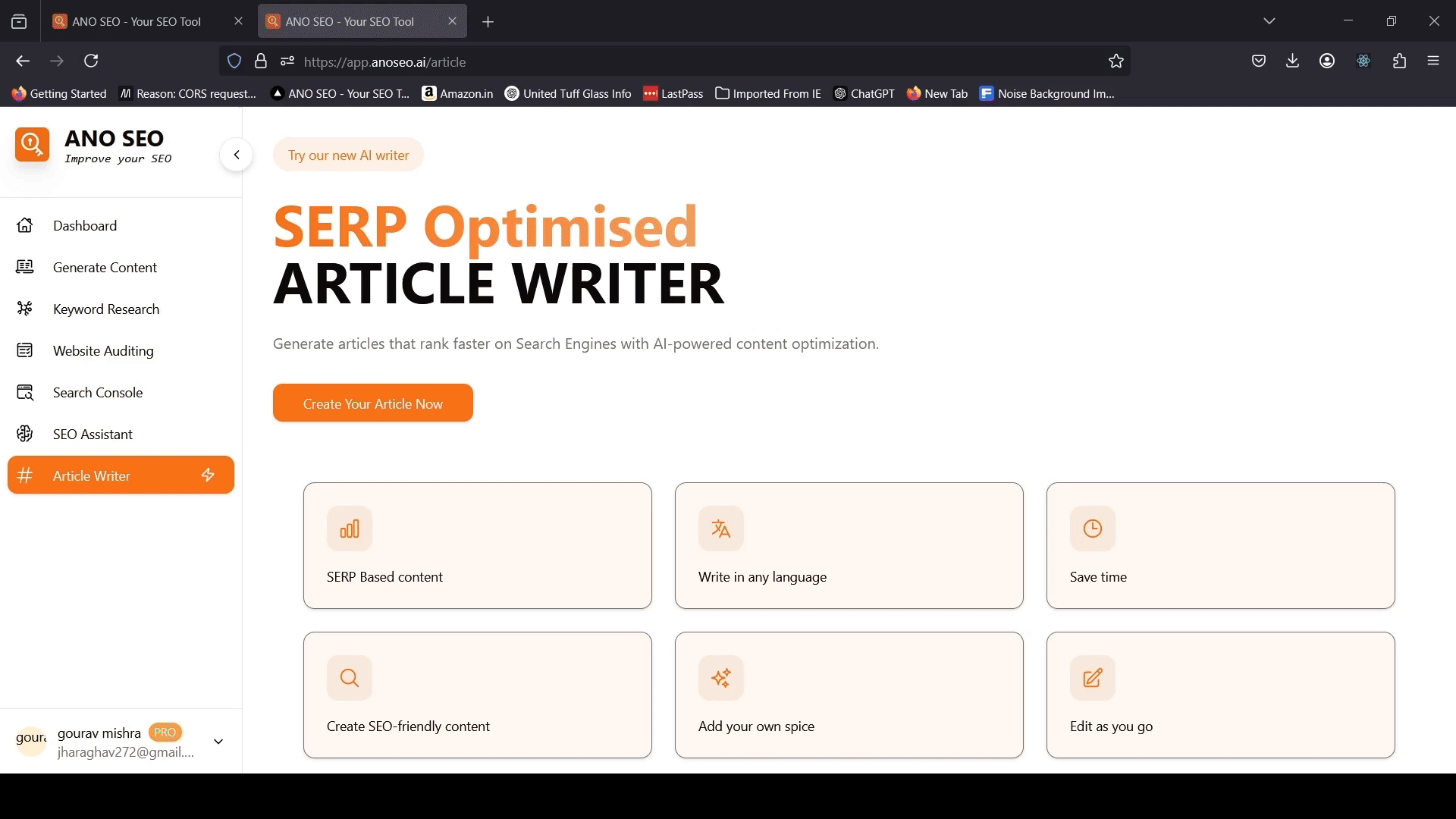 Article Generator Example Gif